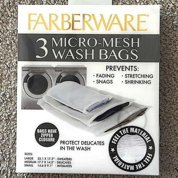 Farberware 3 Micro Mesh Wash Bags! - Picture 1 of 5